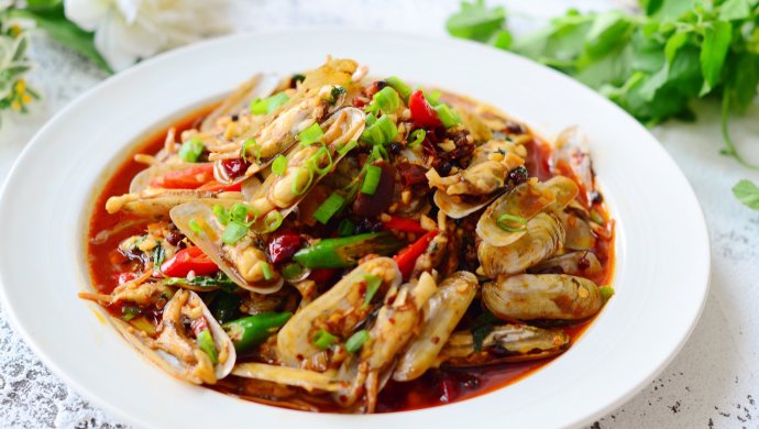 鲜味辣炒蛏子