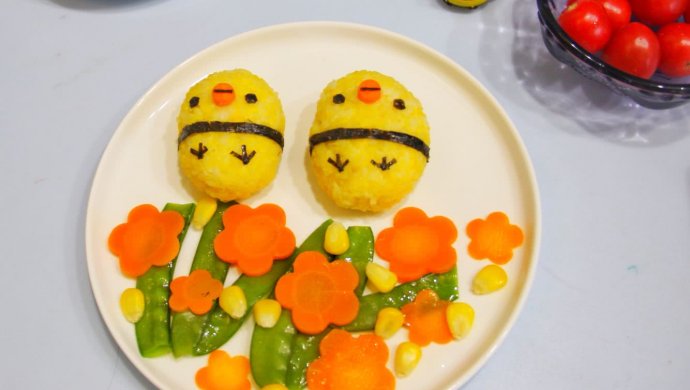 卡通小鸡饭团