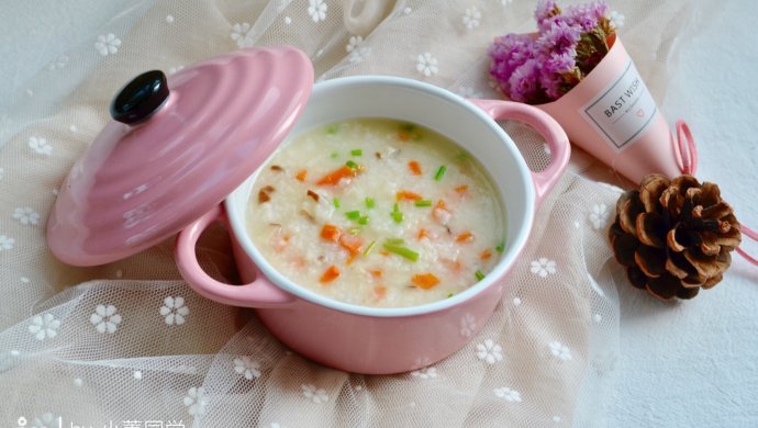 香菇胡萝卜鳕鱼粥