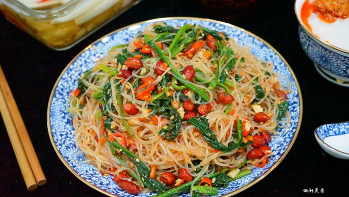 凉拌菠菜粉丝