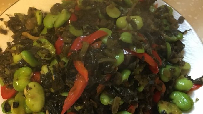 蚕豆炒雪菜