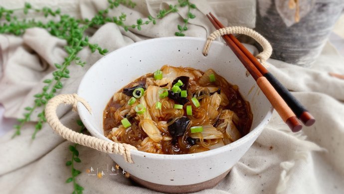 白菜炖粉条,给肉都不换