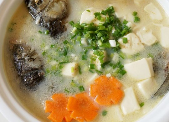 奶白色的鲫鱼豆腐汤 精品