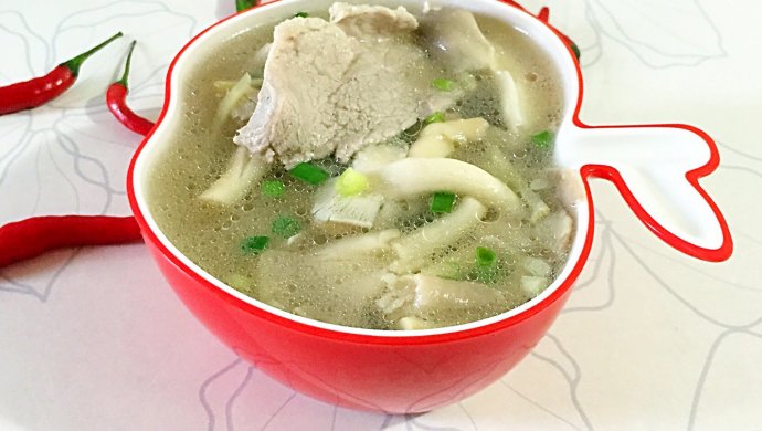 平菇肉片汤