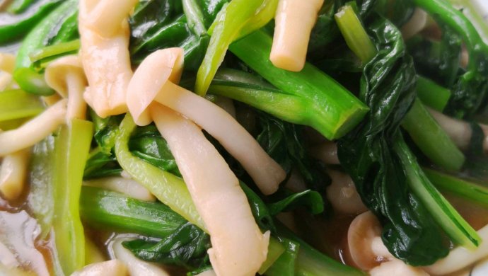 白玉菇炒菜心