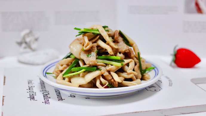 肉片白玉菇小炒