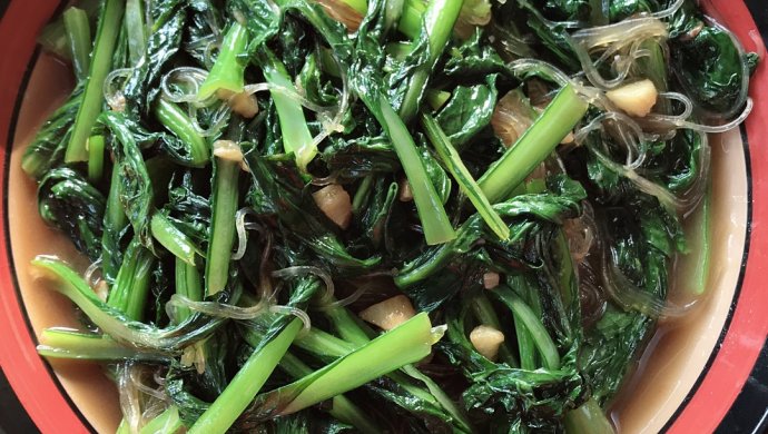 蒜蓉粉丝炒菜心