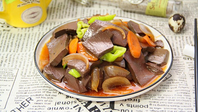 鸭血小炒