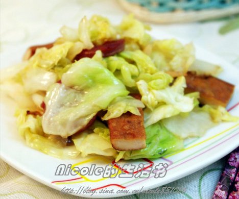 家常小炒圆白菜