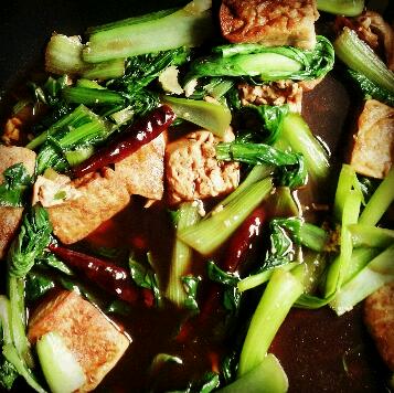 青菜豆腐小炒――