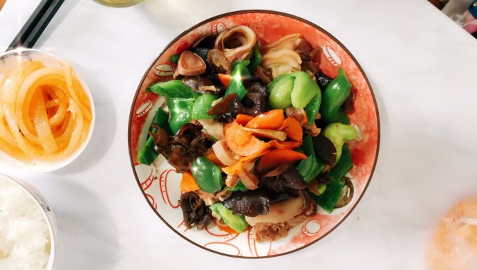 羊脸肉小炒