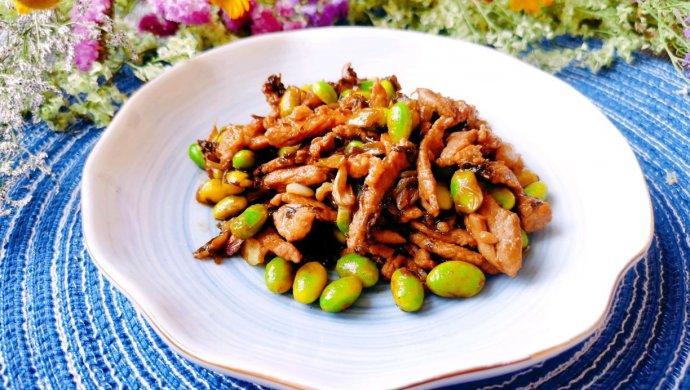 家庭小炒菜【雪菜毛豆肉丝】