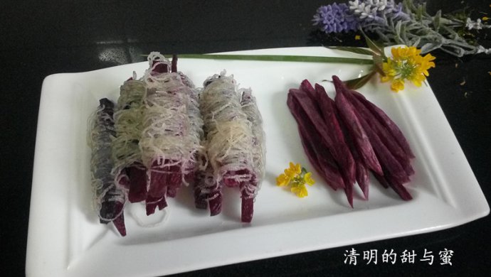 豆粉紫薯两吃的做法