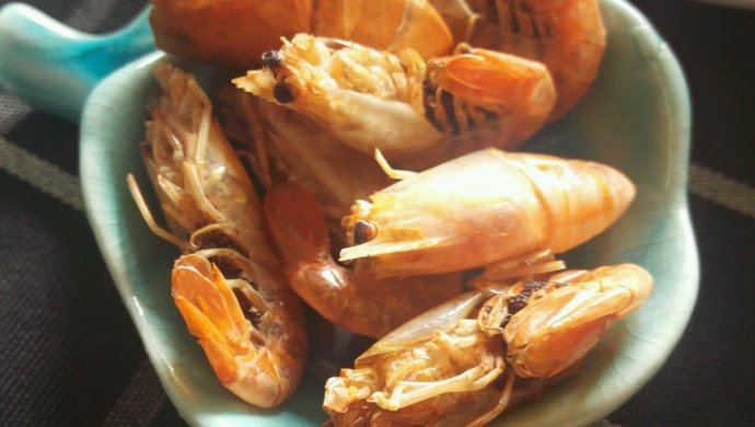 自制烤虾小吃