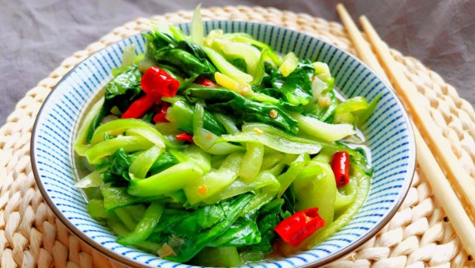 简单快手家常菜:清炒油菜