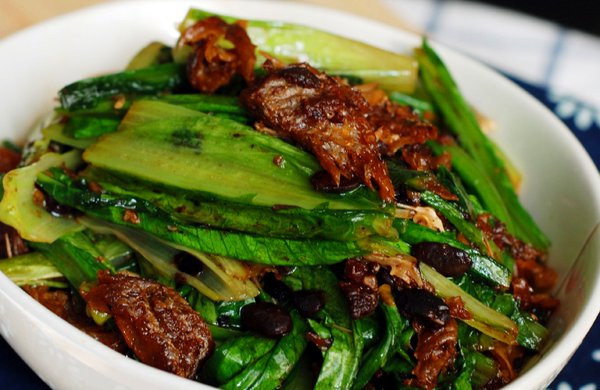 豆豉鲮鱼油麦菜