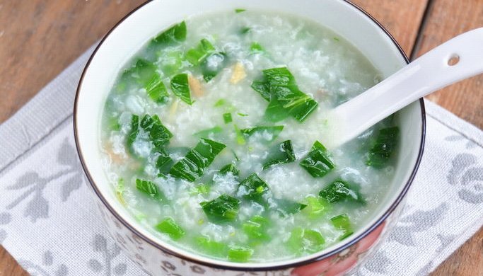 海米菜心粥