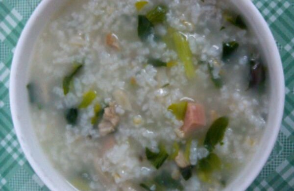 青菜瘦肉粥