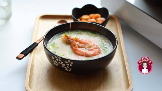 大虾青菜粥