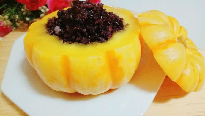 南瓜盅血糯米饭