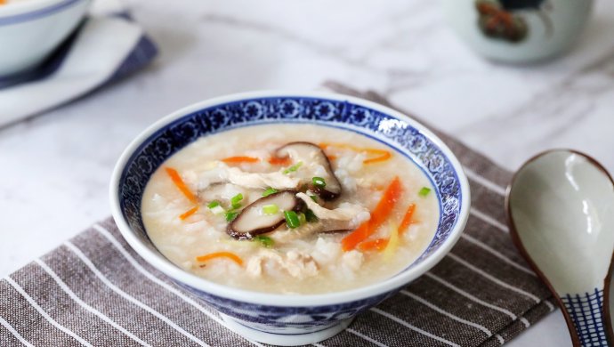 香菇鸡丝粥