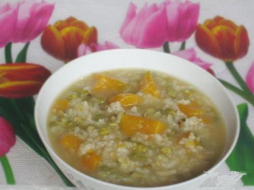 南瓜绿豆粥