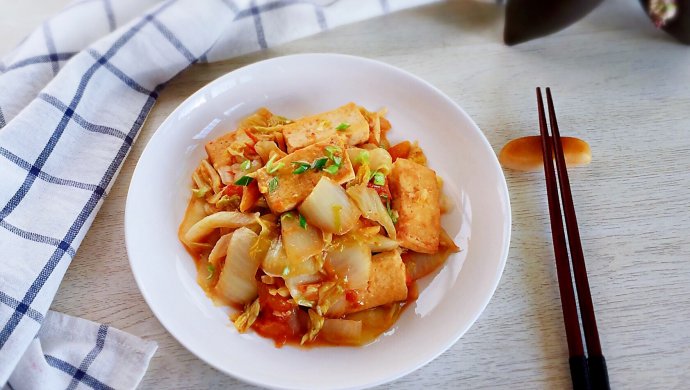 白菜西红柿烧豆腐
