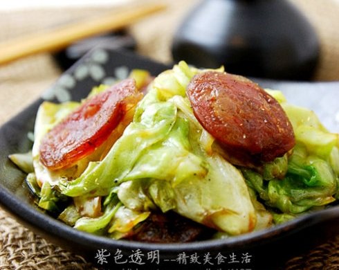 腊肠手撕包菜