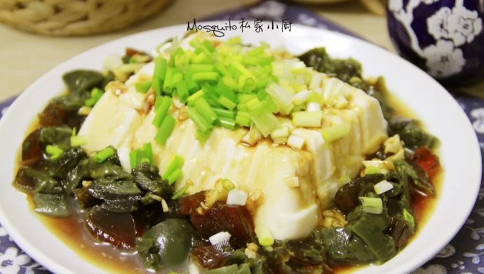 小葱皮蛋豆腐【Mosquito私家小厨】