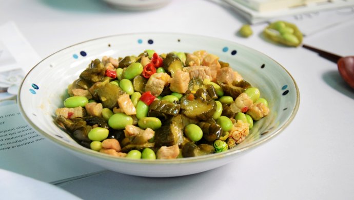 咸菜毛豆炒肉