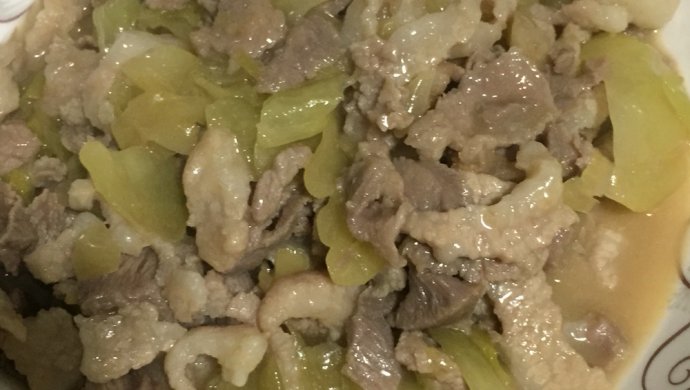 猪肉炒咸菜（潮汕菜）