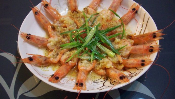 葱油芙蓉虾