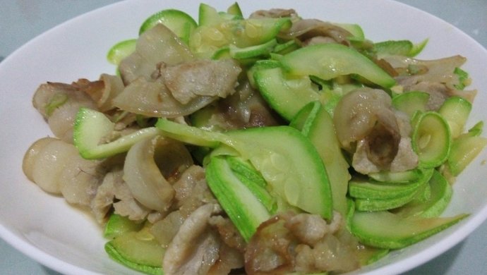 肉炒西葫芦