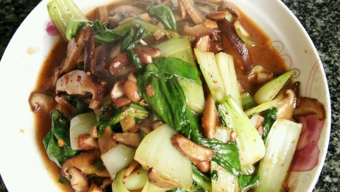 香菇炒油菜