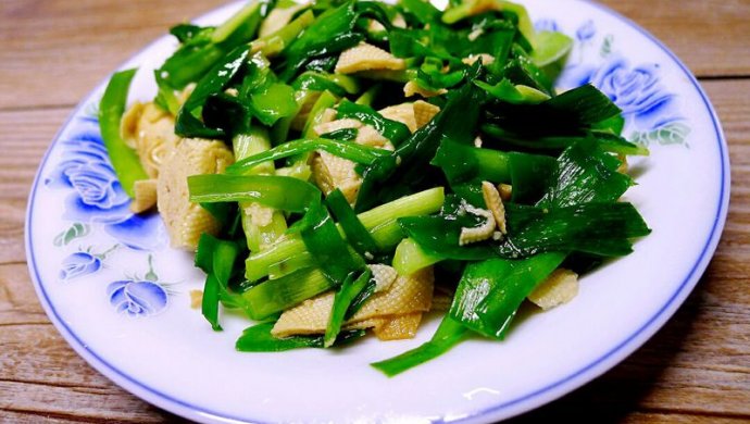 豆干炒韭菜