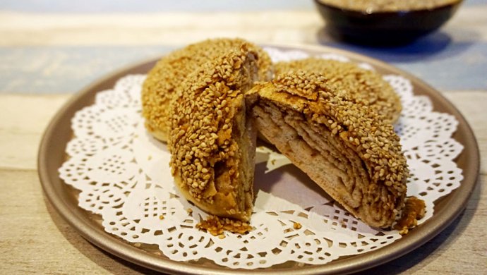酥脆掉渣的芝麻酱烧饼