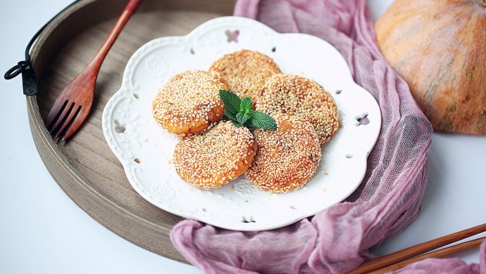 豆沙馅南瓜饼