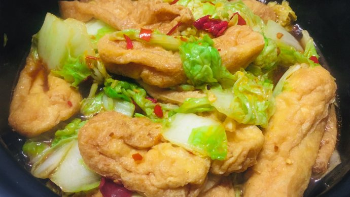 白菜煮油豆腐