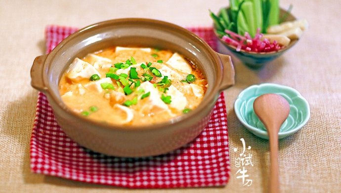 虾黄豆腐