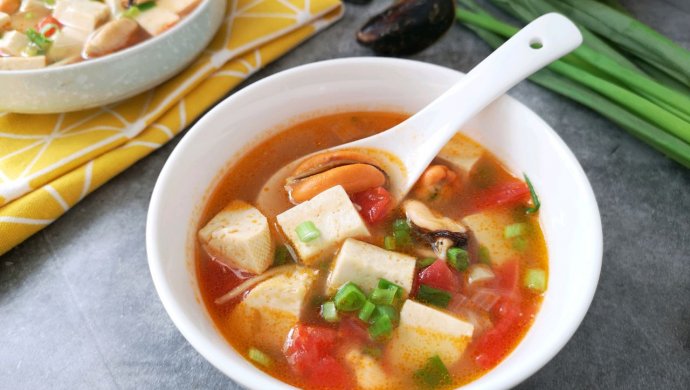 青口贝豆腐羹