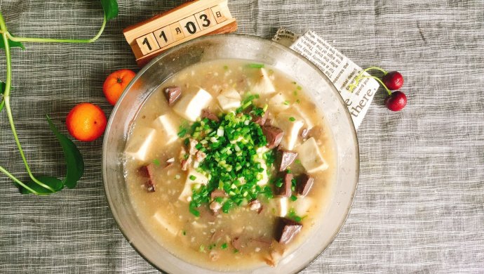 羊血豆腐羹