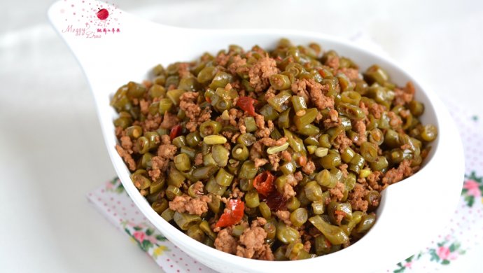 酸豆角炒肉末
