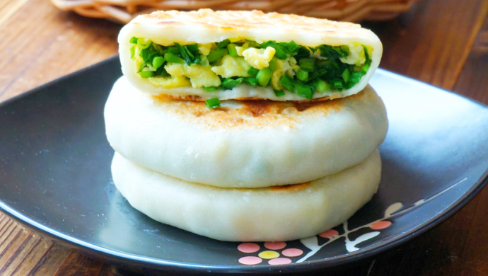 韭菜鸡蛋素馅饼