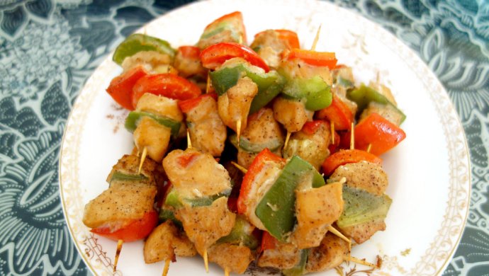 烤鸡肉串(烤箱版,有椒盐的做法噢)