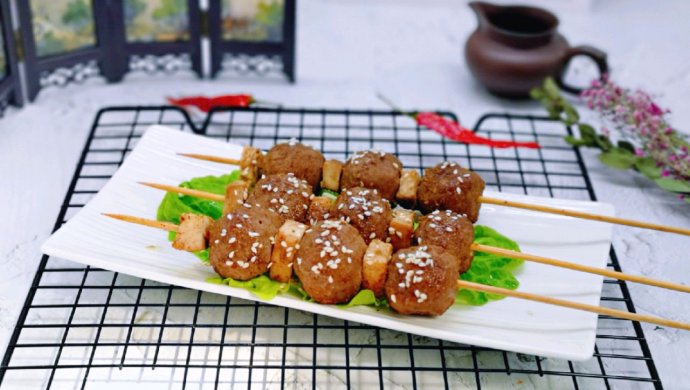 孜然烤牛肉丸串