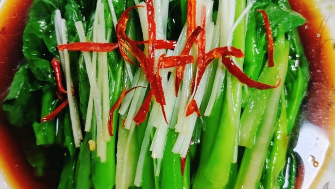 白灼菜心（万能白灼方法）正宗粤菜口味