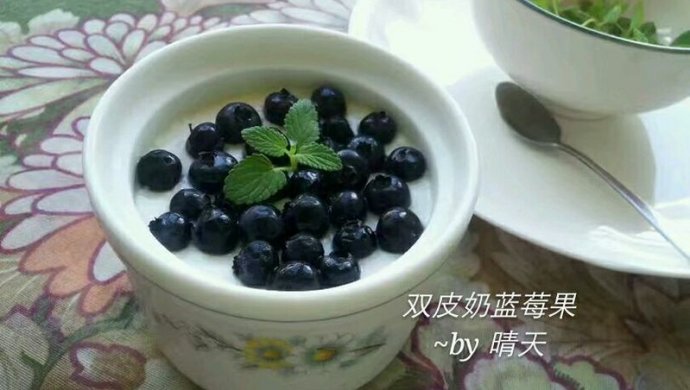 双皮奶蓝莓果