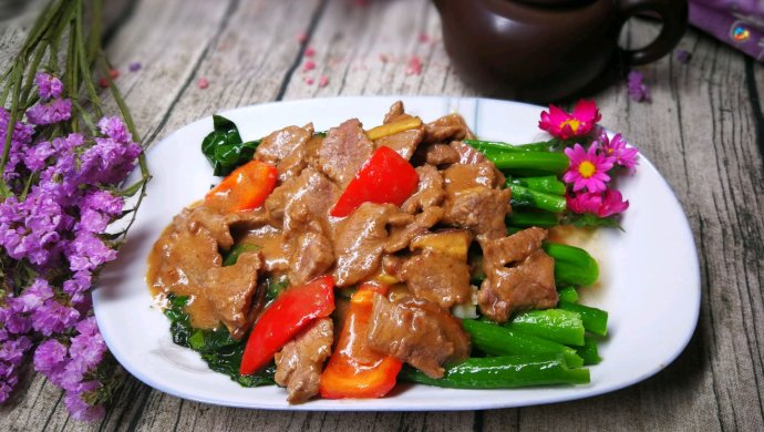 潮汕家乡菜――沙茶牛肉炒芥兰，不能忘却的味道