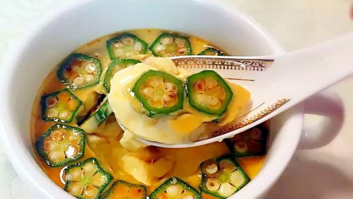 秋葵蒸蛋
