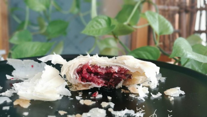 纯素玫瑰鲜花饼